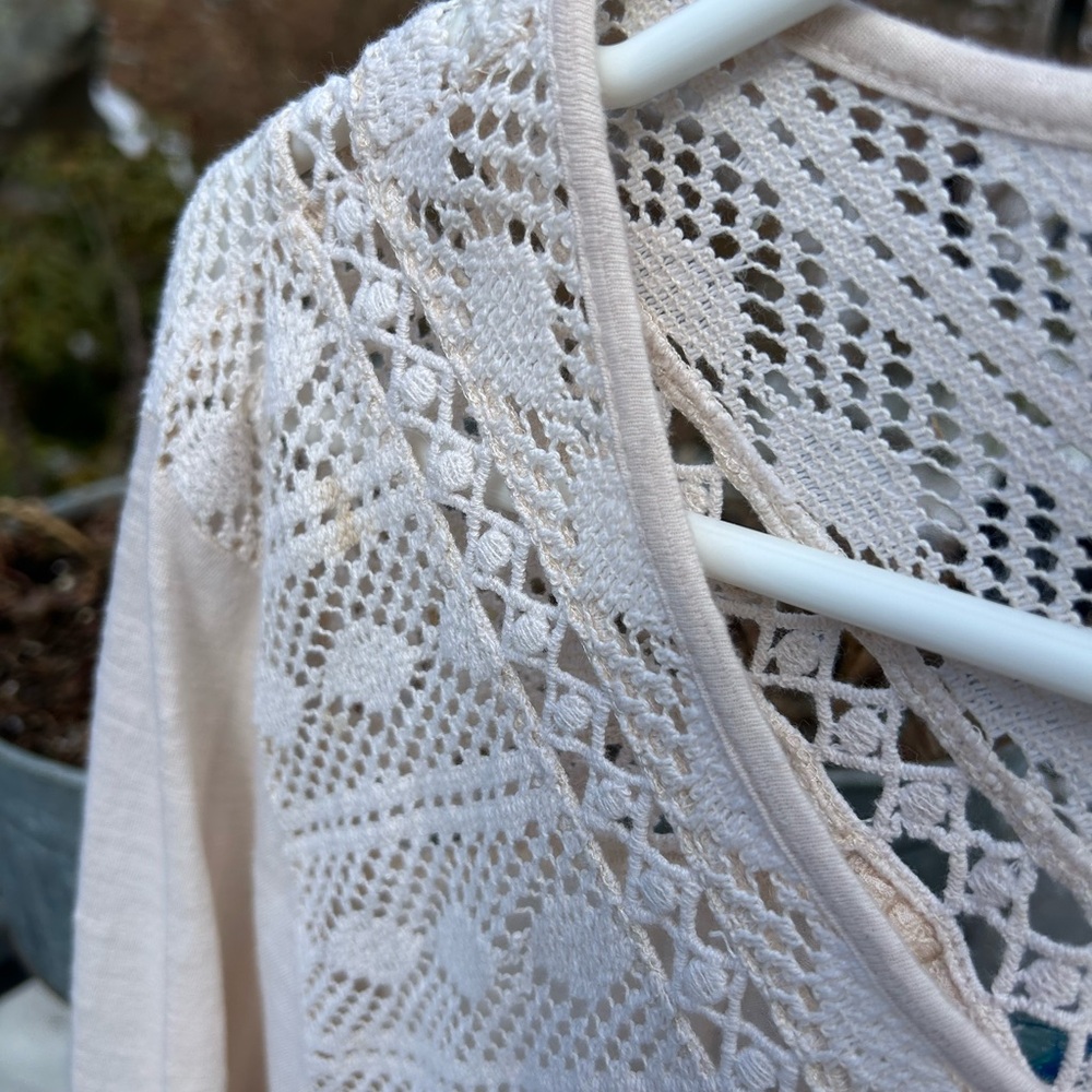 Lucky Brand Ivory Crochet Top - Picture 3 of 6